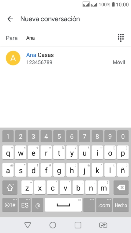 Pulsa el contacto deseado. Pulsa el contacto deseado.