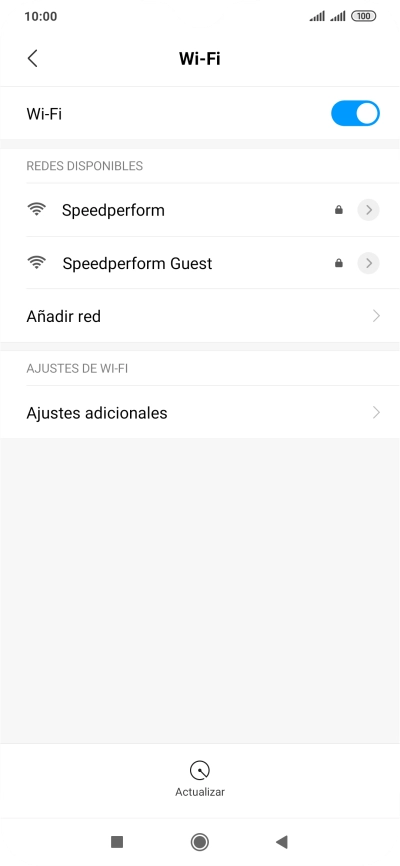 Pulsa la red wifi deseada.
