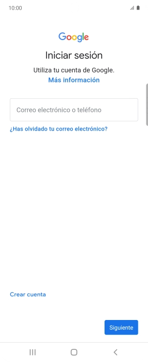 Si no tienes una cuenta de Google, pulsa Crear cuenta y sigue las indicaciones de la pantalla para ver cómo crear una cuenta nueva. Si no tienes una cuenta de Google, pulsa Crear cuenta y sigue las indicaciones de la pantalla para ver cómo crear una cuenta nueva.