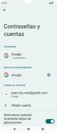 Pulsa Añadir cuenta.