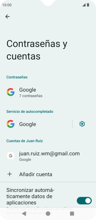 Pulsa Añadir cuenta.