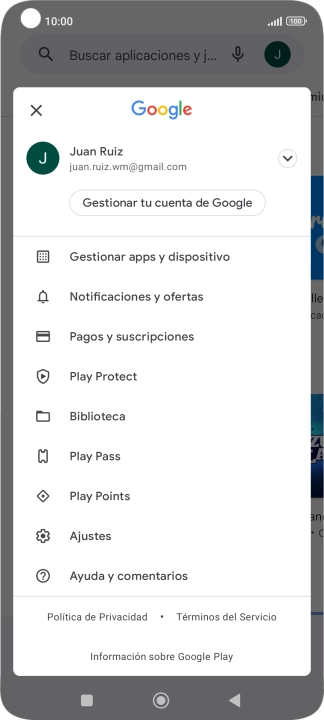 Pulsa Gestionar apps y dispositivo.