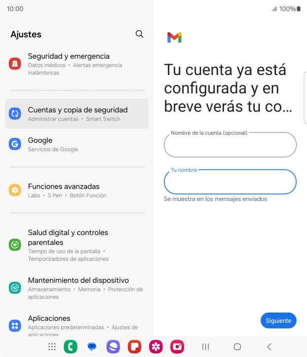 Pulsa Siguiente.