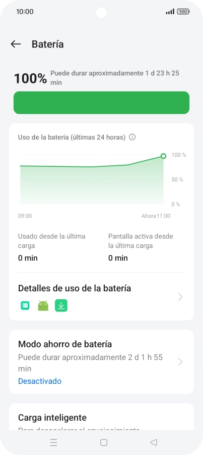 Pulsa Modo ahorro de batería. Pulsa Modo ahorro de batería.