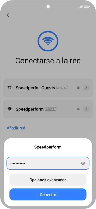 Introduce la contraseña de la red wifi y pulsa Conectar. Introduce la contraseña de la red wifi y pulsa Conectar.