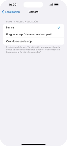 Pulsa el ajuste deseado para activar o desactivar la función. Pulsa el ajuste deseado para activar o desactivar la función.