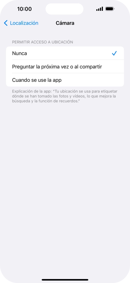 Pulsa el ajuste deseado para activar o desactivar la función. Pulsa el ajuste deseado para activar o desactivar la función.