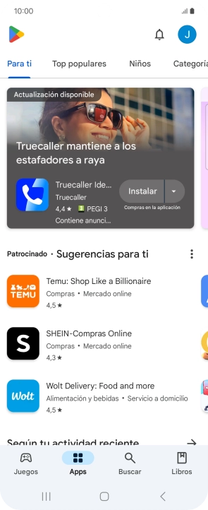 Pulsa el icono de perfil. Pulsa el icono de perfil.
