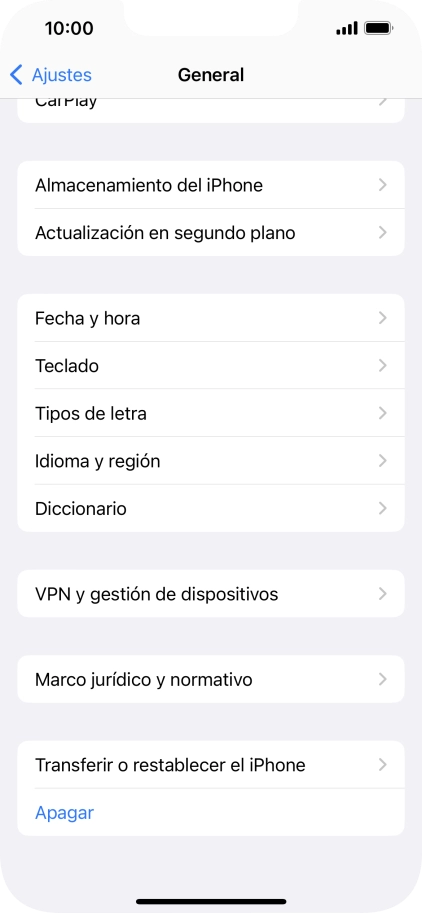Pulsa Transferir o restablecer el iPhone. Pulsa Transferir o restablecer el iPhone.