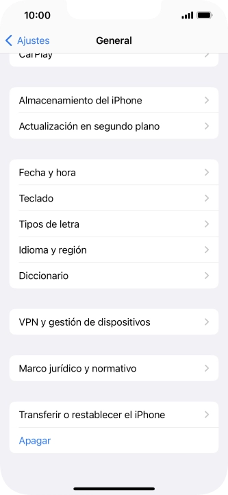 Pulsa Transferir o restablecer el iPhone. Pulsa Transferir o restablecer el iPhone.