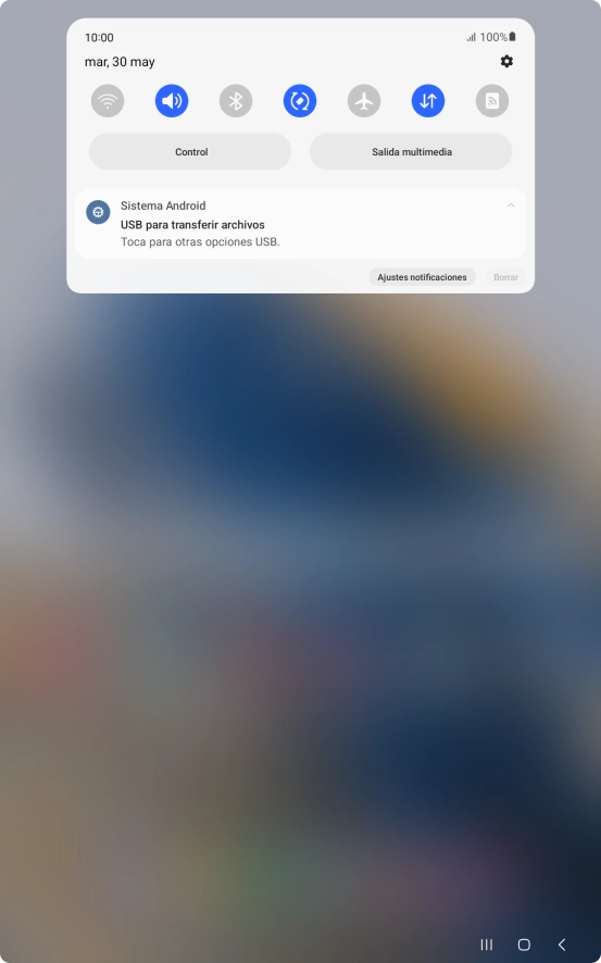 Pulsa Toca para otras opciones USB.. Pulsa Toca para otras opciones USB..