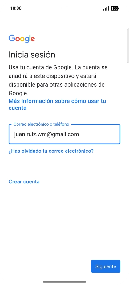 Pulsa Siguiente.