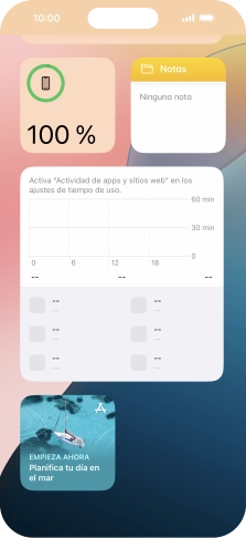 Pulsa el widget deseado hasta que aparezca un menú emergente en la pantalla. Pulsa el widget deseado hasta que aparezca un menú emergente en la pantalla.