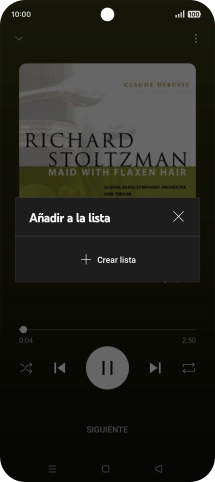 Pulsa Crear lista.