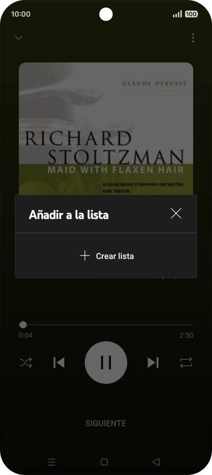 Pulsa Crear lista.