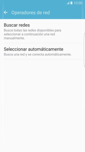 Si quieres seleccionar la red de forma automática, pulsa Seleccionar automáticamente. Si quieres seleccionar la red de forma automática, pulsa Seleccionar automáticamente.