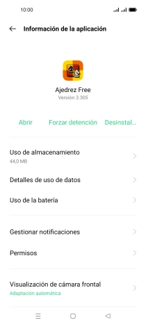 Pulsa Uso de almacenamiento. Pulsa Uso de almacenamiento.