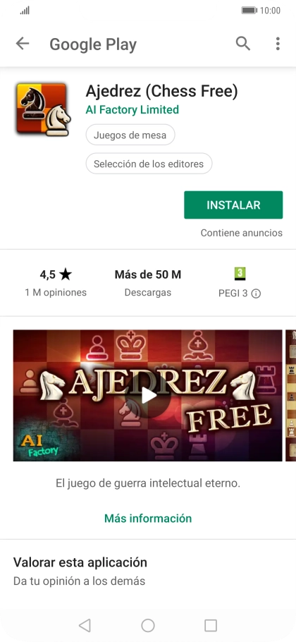 Pulsa INSTALAR y sigue las indicaciones de la pantalla para instalar la app. Pulsa INSTALAR y sigue las indicaciones de la pantalla para instalar la app.