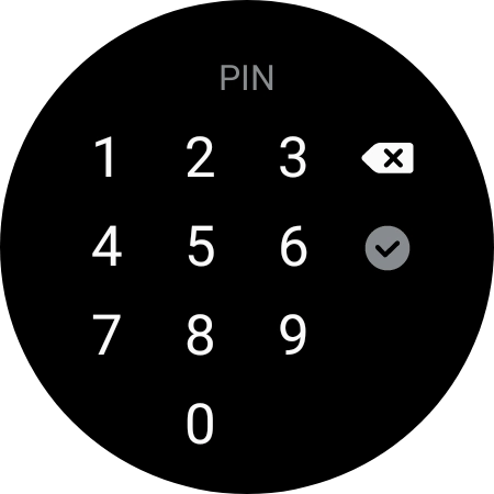 Introduce un código PIN y sigue las indicaciones de la pantalla para crear un código PIN como código de seguridad. Introduce un código PIN y sigue las indicaciones de la pantalla para crear un código PIN como código de seguridad.