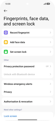 Press Record fingerprint.