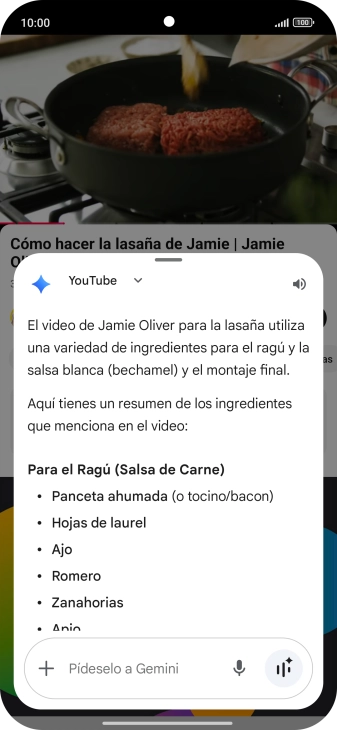 La respuesta de Gemini a tu pregunta se visualiza ahora en la pantalla. La respuesta de Gemini a tu pregunta se visualiza ahora en la pantalla.