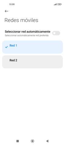 Pulsa la red deseada. Pulsa la red deseada.