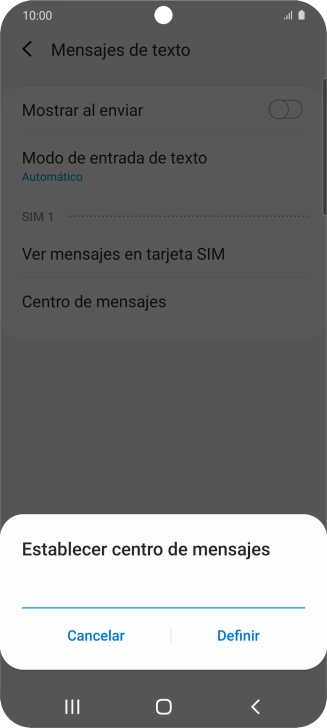 Introduce +34607003110 y pulsa Definir. Introduce +34607003110 y pulsa Definir.