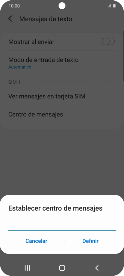 Introduce +34607003110 y pulsa Definir. Introduce +34607003110 y pulsa Definir.