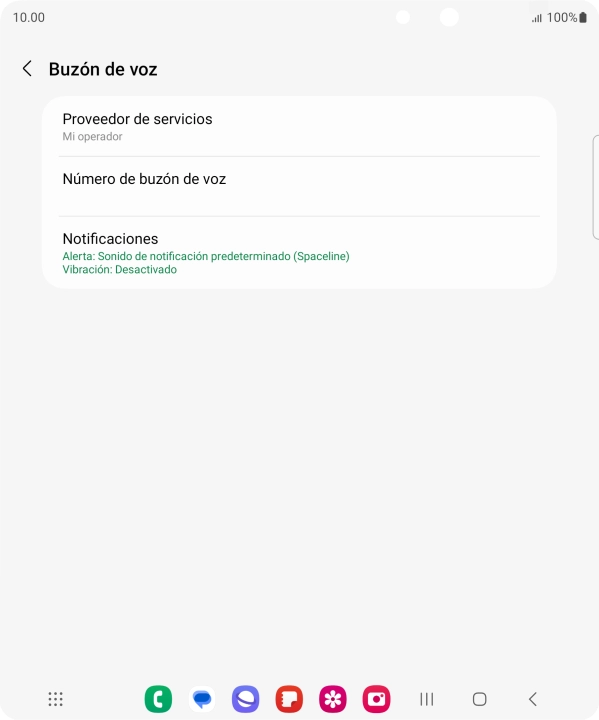 Pulsa Número de buzón de voz. Pulsa Número de buzón de voz.