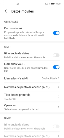 Pulsa Tipo de red preferido. Pulsa Tipo de red preferido.