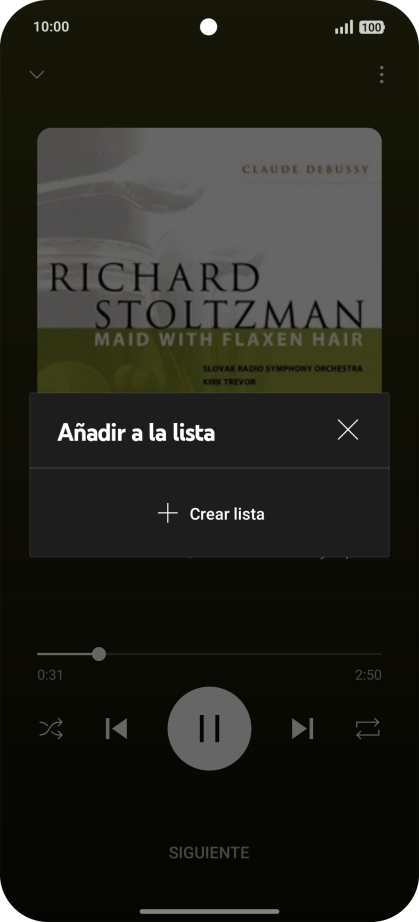 Pulsa Crear lista. Pulsa Crear lista.