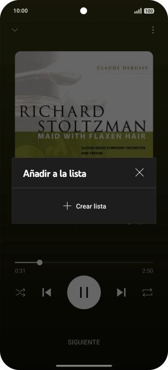 Pulsa Crear lista. Pulsa Crear lista.