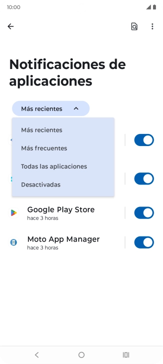 Pulsa Todas las aplicaciones. Pulsa Todas las aplicaciones.