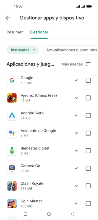 Pulsa la app deseada.