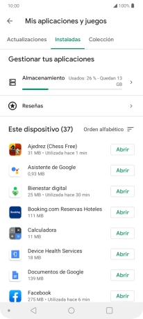 Pulsa la app deseada. Pulsa la app deseada.