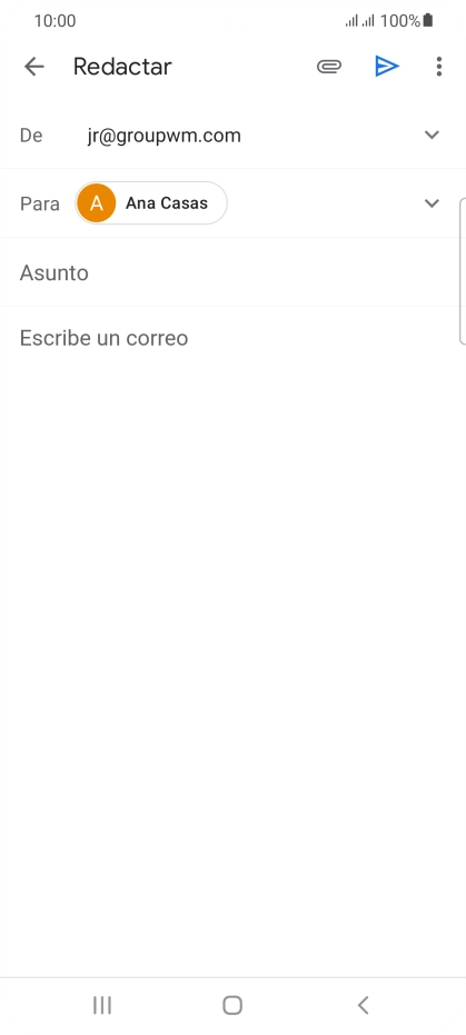 Pulsa Asunto e introduce el asunto deseado. Pulsa Asunto e introduce el asunto deseado.
