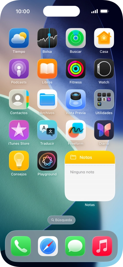 Si utilizas un grupo de widgets: Desliza el dedo hacia arriba o hacia abajo sobre el grupo para seleccionar el widget deseado. Si utilizas un grupo de widgets: Desliza el dedo hacia arriba o hacia abajo sobre el grupo para seleccionar el widget deseado.