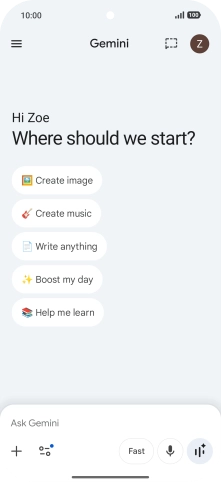 Press the profile icon.