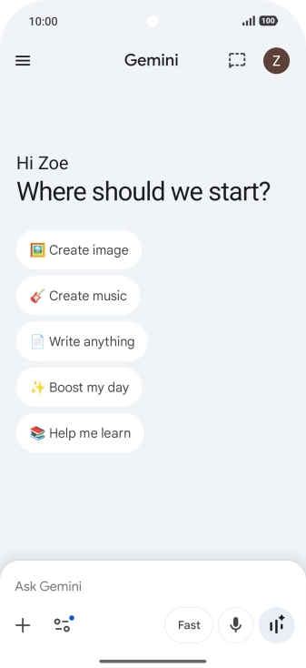 Press the profile icon.