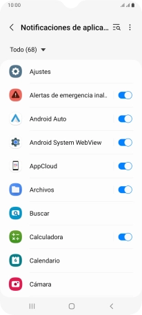 Pulsa el indicador junto a las apps deseadas para activar o desactivar la función.