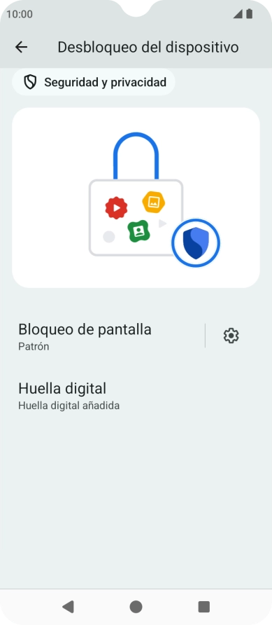 Pulsa Bloqueo de pantalla e introduce el código de seguridad extra que has creado anteriormente. Pulsa Bloqueo de pantalla e introduce el código de seguridad extra que has creado anteriormente.