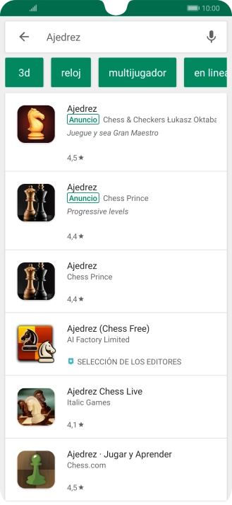 Pulsa la app deseada. Pulsa la app deseada.