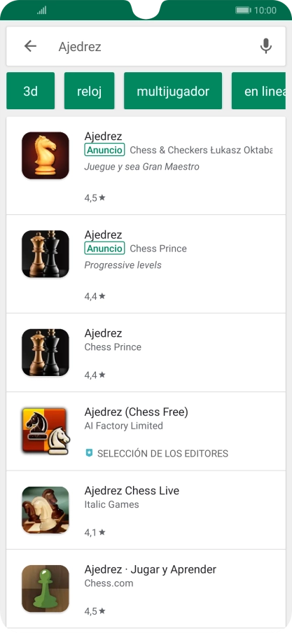 Pulsa la app deseada. Pulsa la app deseada.