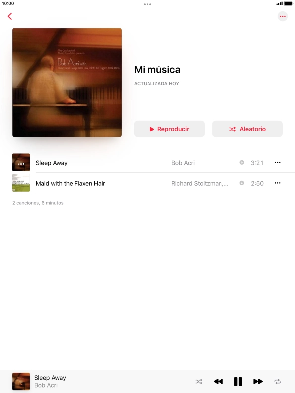 Pulsa el título de la canción.