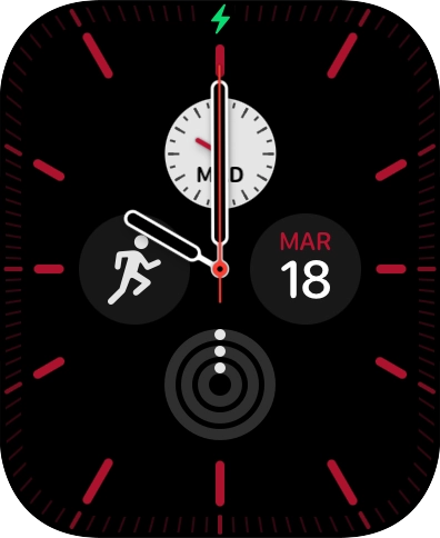 Cuando el icono de carga de batería aparece en la pantalla, el Apple Watch se está cargando. Cuando el icono de carga de batería aparece en la pantalla, el Apple Watch se está cargando.