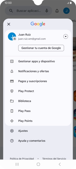 Pulsa Gestionar apps y dispositivo.