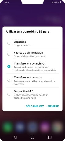 Pulsa Transferencia de archivos. Pulsa Transferencia de archivos.
