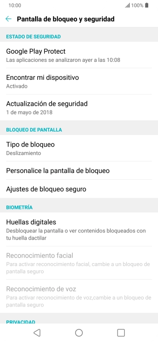 Pulsa Huellas digitales. Pulsa Huellas digitales.
