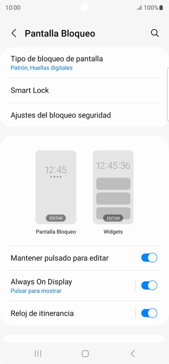 Pulsa Tipo de bloqueo de pantalla e introduce el código de seguridad extra que has creado anteriormente. Pulsa Tipo de bloqueo de pantalla e introduce el código de seguridad extra que has creado anteriormente.