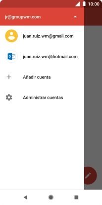 Pulsa la cuenta de correo electrónico deseada. Pulsa la cuenta de correo electrónico deseada.